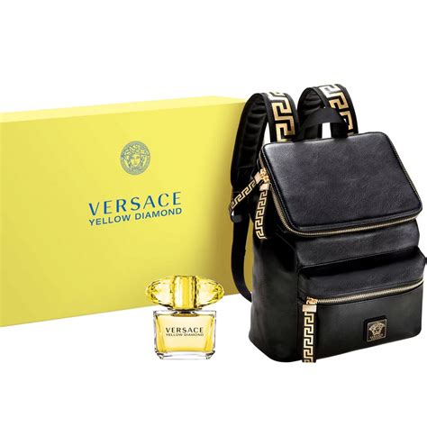 versace yellow diamonds gift set|yellow diamond backpack set versace.